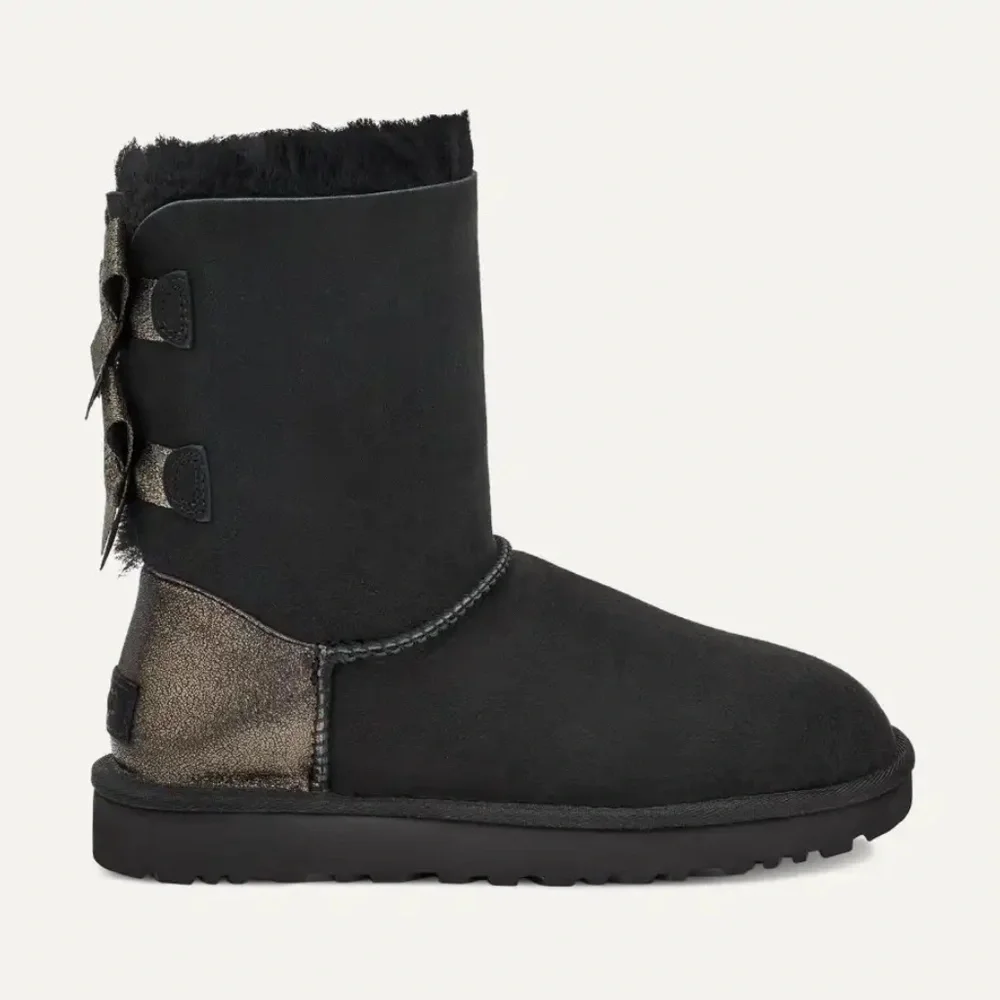 UGG Black Bailey Bow Glitz Boots